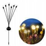 Lampa solarna wbijana Daisy czarny 75 cm 2 szt. - obrazek 2
