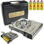 Kuchenka Turystyczna Wielozadaniowa Alpen Camping Garda Cafe + 4x Gaz Alpen