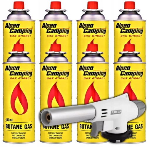 0ca8dfbc164aaf5e7c2897ebc59f3492.jpg PALNIK GAZOWY KARTUSZ CERAMICZNY LUTLAMPA OPALARKA DO GAZU + 8 x GAZ ALPEN - obrazek 1