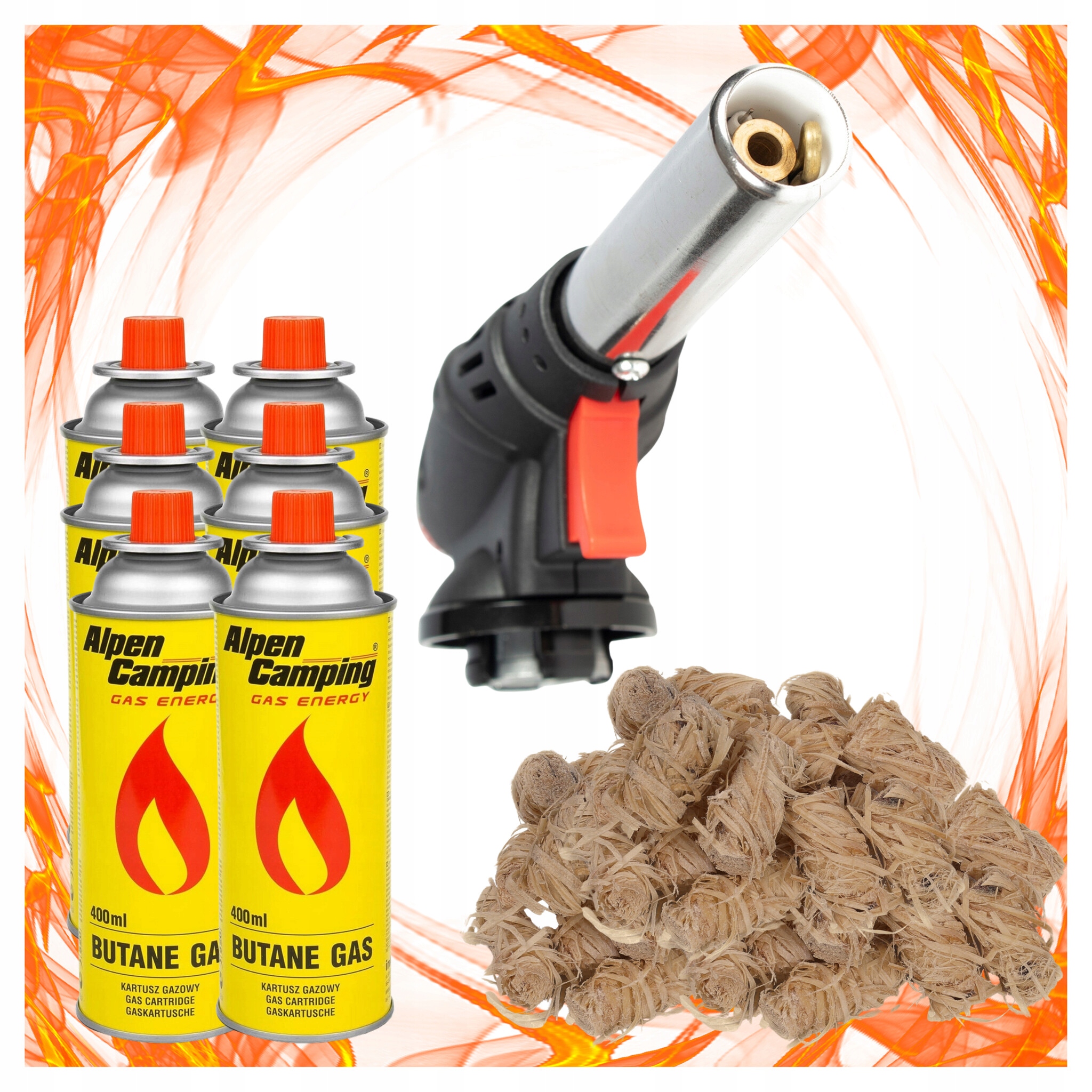 1b02b5c9b77a69963fc346bbef041304.jpg Palnik Gazowy Tiross TS706 Piezo + 6x Gaz Alpen + 20 szt Ekopodpałka - obrazek 1