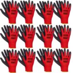 12 x CIEPŁE RĘKAWICE ROBOCZE REDLATEX VERKEN RĘKAWICZKI MOCNE BHP rozmiar 8