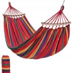 Hamak z drążkiem pomarańcze i czerwienie 230 kg 265 x 150