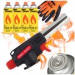 Palnik Gazowy TORCH 360 M961-C Piezo 4x Kartusz Alpen Rękawice Gratis