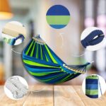 MOCNY DUŻY HAMAK 2 OSOBOWY OGRODOWY 220x160 LEŻAK Z DRĄŻKIEM TURYSTYCZNY - obrazek 2