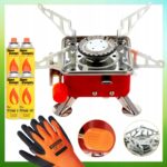 Kuchenka Gazowa Turystyczna Mini +4x Kartusz Alpen Camping +Rękawice Gratis - obrazek 2