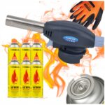 Palnik Gazowy FLAME GUN Lutlampa 6x Kartusz Gaz Tiross Rękawice Gratis