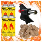 Palnik Gazowy Tiross TS705 Piezo + 4x Gaz Alpen + 10 szt Ekopodpałka