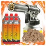 Palnik Gazowy Tiross TS708 Piezo + 6x Gaz Elico + 20 szt Ekopodpałka