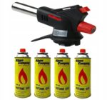 MARKOWY ZESTAW PALNIK PISTOLET GAZOWY TIROSS TS - 705 +4x GAZ ALPEN CAMPING