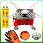 Kuchenka Gazowa Turystyczna Mini + 4 x Kartusz Tiross GAZ + Rękawice Gratis - obrazek 2