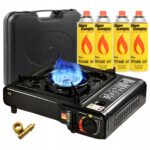 Kuchenka Gazowa Turystyczna 2w1 z Reduktorem + 4x Kartusz Alpen Camping Gaz