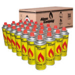 GAZ NABÓJ KARTUSZ WKŁAD ALPEN CAMPING 400ML KUCHENKA GAZOWA PALNIK 28 SZTUK