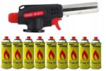 Palnik Gazowy na kartusze Torch M-961C 360° + 9x Gazów Alpen Camping 400ml