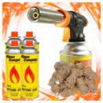 Palnik Gazowy Tiross TS707 Piezo + 4x Gaz Alpen + 10 szt Ekopodpałka