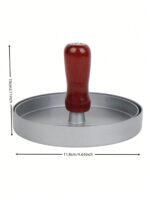 1 szt Prasa do Burgerów Kotletów Aluminiowa z Powłoką Grillową 12cm Solidna - obrazek 12