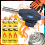 Palnik Gazowy FLAME GUN G-915 Lutlampa 6x Kartusz Gaz Alpen Rękawice Gratis - obrazek 2