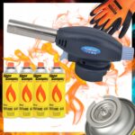 Palnik Gazowy FLAME GUN G-915 Lutlampa 4x Kartusz Gaz Alpen Rękawice Gratis - obrazek 2