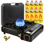 Kuchenka Gazowa Turystyczna 2w1 z Reduktorem + 8x Kartusz Alpen Camping Gaz