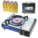 MARKOWY ZESTAW TIROSS KUCHENKA TURYSTYCZNA TIROSS TS-266 + 4 x GAZ TIROSS
