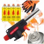 Palnik Gazowy TORCH 360 M961-C Piezo + 4 x Kartusz Tiross + Rękawice Gratis