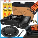 Kuchenka Turystyczna Bavaria 4x Kartusz Gaz Alpen Camping Nakładka Rękawice - obrazek 2