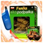 Zestaw do rozpalania Grilla Kominka Ogniska Ekopodpałka 24szt + Zapalniczka