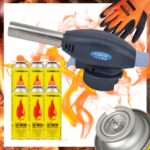 Palnik Gazowy FLAME GUN Lutlampa 6x Kartusz Gaz Tiross Rękawice Gratis - obrazek 2