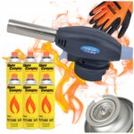 Palnik Gazowy FLAME GUN G-915 Lutlampa 6x Kartusz Gaz Alpen Rękawice Gratis