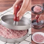 1 szt Prasa do Burgerów Kotletów Aluminiowa z Powłoką Grillową 12cm Solidna - obrazek 10