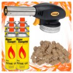 Palnik Gazowy Piezo Vorel+ 6x Kartusze Gaz Alpen+ 20 szt Ekopodpałka