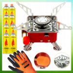 Kuchenka Gazowa Turystyczna Mini + 8x Kartusz Firmy Tiross +Rękawice Gratis - obrazek 2
