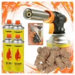 Palnik Gazowy Tiross TS707 Piezo + 4x Gaz Tiross + 10 szt Ekopodpałka