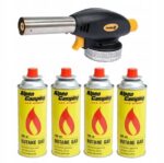 MARKOWY PALNIK PISTOLET GAZOWY Z PIEZO VOREL - 73413 + 4x GAZ ALPEN CAMPING