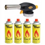 MARKOWY PALNIK PISTOLET GAZOWY Z PIEZO VOREL - 73413 + 4x GAZ ALPEN CAMPING