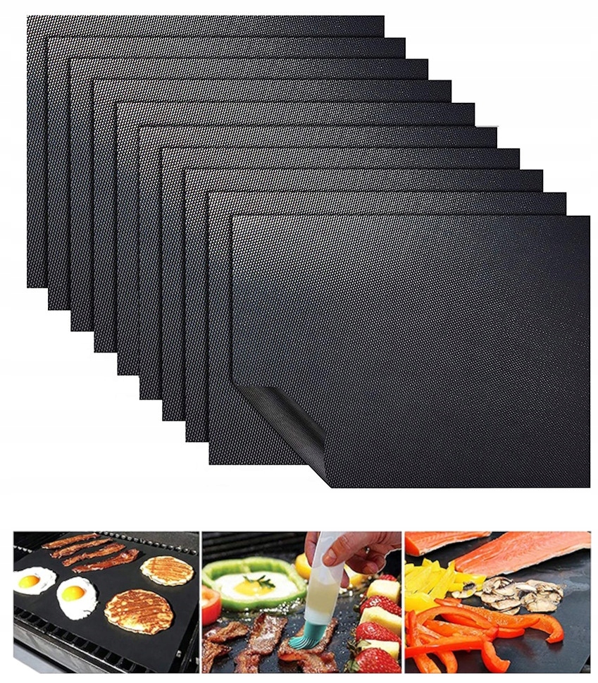 82297097f1554ee81f82a31a9e748f9f.jpg 10szt. MATA TEFLONOWA DO PIECZENIA TACKA NA GRILL DO PIEKARNIKA WIELORAZOWA - obrazek 1