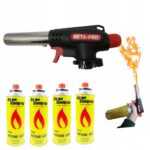 PALNIK GAZOWY 360 STOPNI META-PRO LUTOWNICA MOCNY GRUBY + 4 x GAZ ALPEN