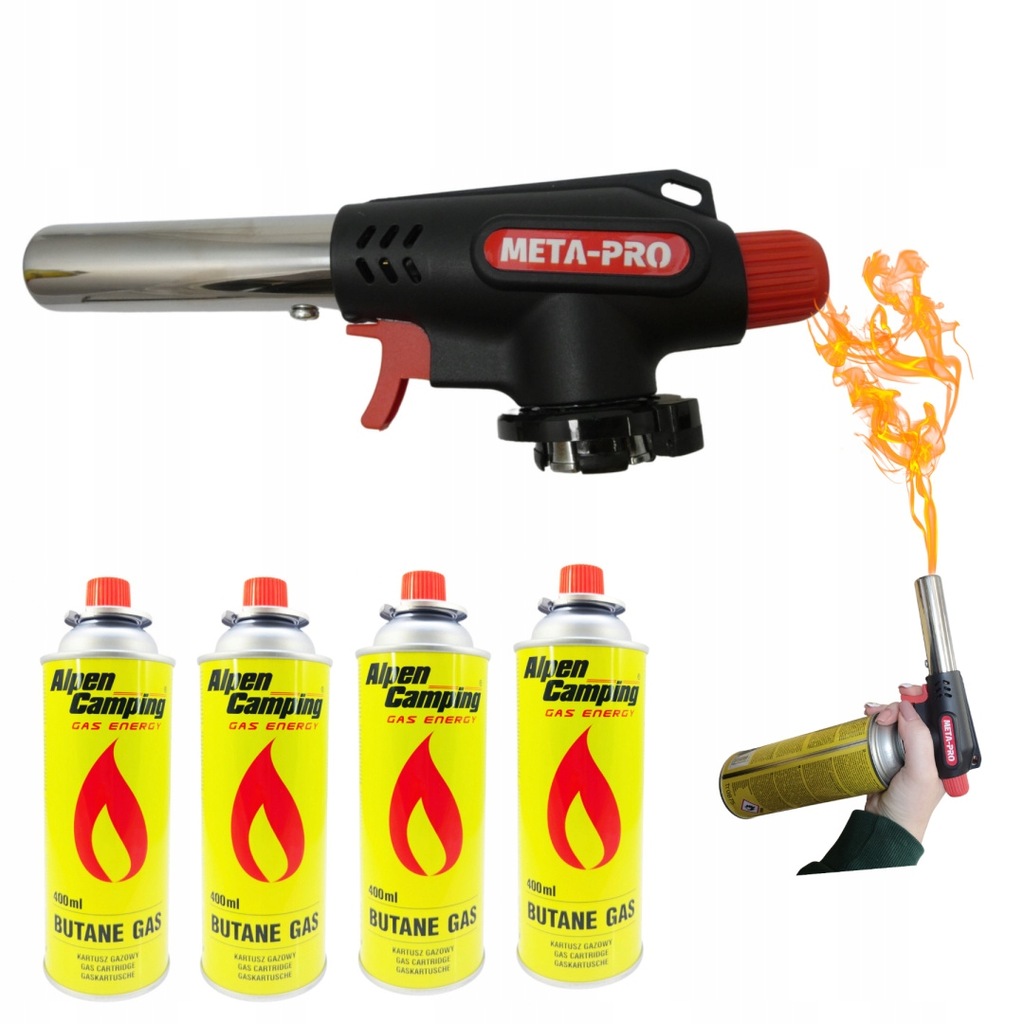 839e8cb63050ec9f9d8401f319b61f08.jpg PALNIK GAZOWY 360 STOPNI META-PRO LUTOWNICA MOCNY GRUBY + 4 x GAZ ALPEN - obrazek 1