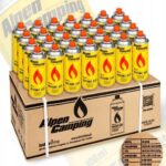 GAZ WKŁAD KARTUSZ FIRMY ALPEN CAMPING 400ML KUCHENKA GAZOWA PALNIK 28 SZTUK