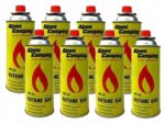 GAZ NABÓJ KARTUSZ WKŁAD ALPEN CAMPING 400ML KUCHENKA GAZOWA PALNIK 8 SZTUK
