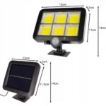 LAMPA SOLARNA Z CZUJNIKIEM RUCHU ZMIERZCHU LED ZEWNĘTRZNA OGRODOWA + PILOT - obrazek 2