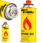 GAZ NABÓJ KARTUSZ WKŁAD ALPEN CAMPING 400ML KUCHENKA GAZOWA PALNIK 8 SZTUK - obrazek 3
