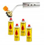 Zestaw Palnik Gazowy Dekarski 360 MOCNY + 4 x Gaz Kartusz TIROSS 227g/400ml