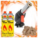 Palnik Gazowy Tiross TS706 Piezo + 4x Gaz Alpen + 10 szt Ekopodpałka