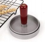 1 szt Prasa do Burgerów Kotletów Aluminiowa z Powłoką Grillową 12cm Solidna - obrazek 9