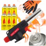 Palnik Gazowy TORCH 360 M961-C Piezo + 6 x Kartusz Tiross + Rękawice Gratis
