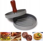 1 szt Prasa do Burgerów Kotletów Aluminiowa z Powłoką Grillową 12cm Solidna - obrazek 7