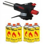 MARKOWY ZESTAW PALNIK PISTOLET GAZOWY TIROSS TS - 705 +6x GAZ ALPEN CAMPING
