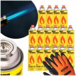 ZESTAW 16 SZTUK KARTUSZE ALPEN CAMPING GAZ 400ml + RĘKAWICE VERKEN GRATIS