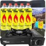 Zestaw MARKOWY ALPEN Kuchenka Turystyczna Gazowa Bavaria + 5 x Gaz Kartusz