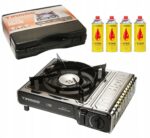 MARKOWY ZESTAW TIROSS KUCHENKA GAZOWA TS-265 +4x KARTUSZ GAZOWE TIROS 400ml